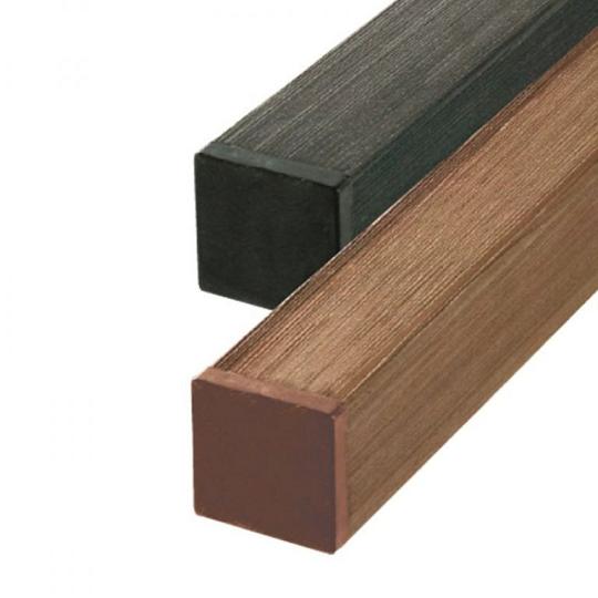 Elephant Paal Basic houtcomposiet FSC/GRS 6,8x6,8x270 cm antraciet met houten kern