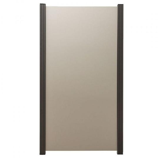 Elephant Rechte Schutting ACP Aluminium Composiet 90 (87,8) x 180 (174,2) cm Betongrijs + Paaladapte