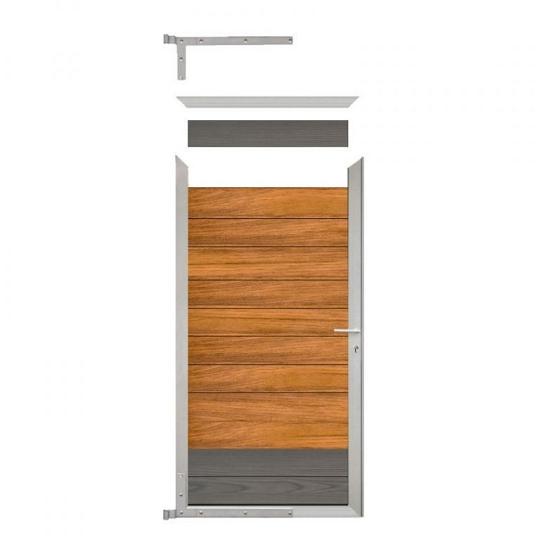 Elephant Tuindeur Kit Mix&Match Aluminium 4x90x180 cm Geanodiseerd – Inclusief krukken, slot en besl