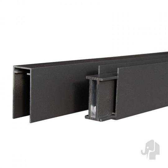 Elephant onder- en bovenregel Mix&Match verticaal zwart gepoedercoat 2,5x5x180 cm (3 stuks)