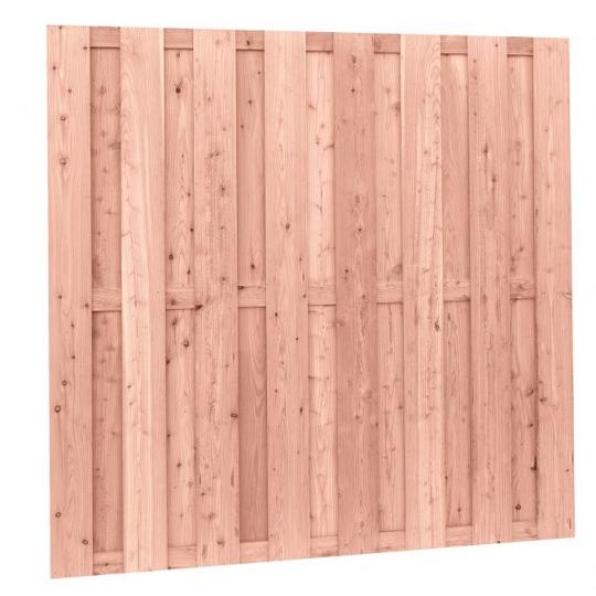 Douglas fijnbezaagd plankenscherm 18-planks 15 mm, 180 x 180 cm, onbehandeld.