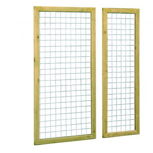 Grenen betonijzertrellis met maas 7,5 x 7,5 cm, in raamwerk 4,4 x 6,8 cm, 90 x 180 cm, groen geïmpre