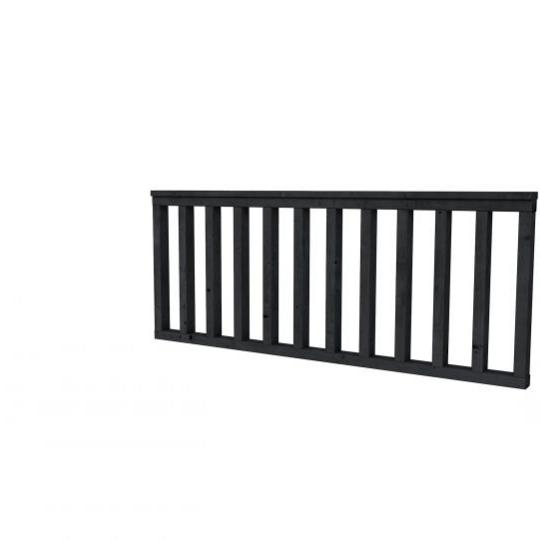 Hekwerk recht douglas type A, 178,5 x 73 cm, zwart geïmpregneerd.