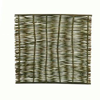 Wilgentenenscherm grof, boven- en onderkant voorzien van latten, 90 x 180 cm.