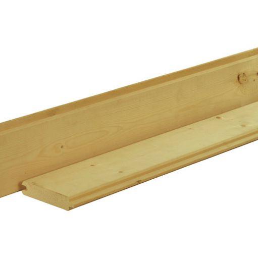 Scandinavisch Vuren Geschaafd Blokhutprofiel 2,8 x 14,5 x 300 cm – Groen Geïmpregneerd