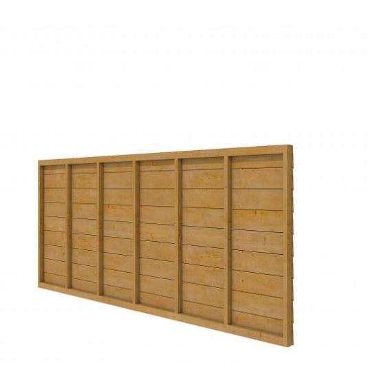 Douglas wandpakket t.b.v. enkelzijdige wand kapschuur Comfort 371x162 cm, groen geïmpregneerd.