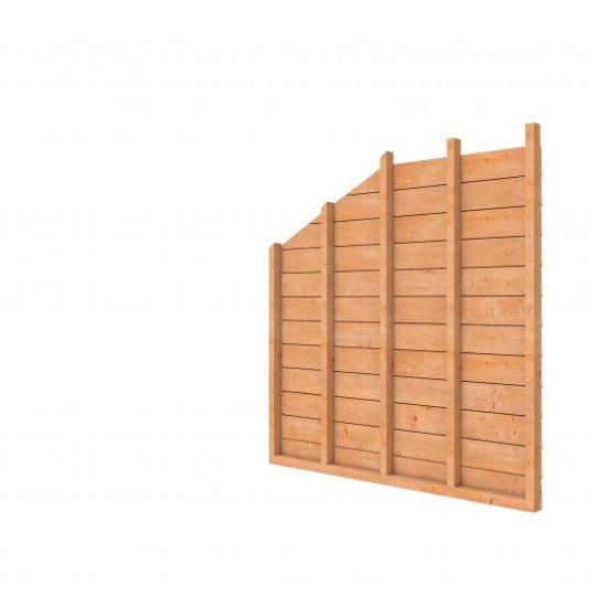 Douglas wandpakket t.b.v. enkelzijdige zijwand kapschuur Comfort, onbehandeld.