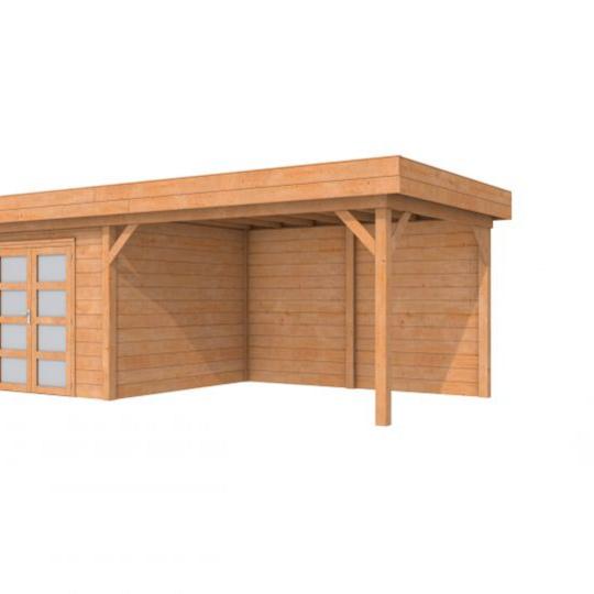 Douglas Topvision Roek, 298 x 298 en luifel 400 cm, onbehandeld.