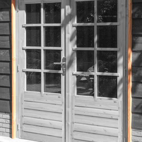 Douglas stelkozijn universeel t.b.v. enkele of dubbele deur, onbehandeld.