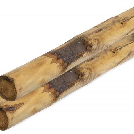 Ronde paal tamme kastanjehout geschild, Ø 6/8 x 250 cm.