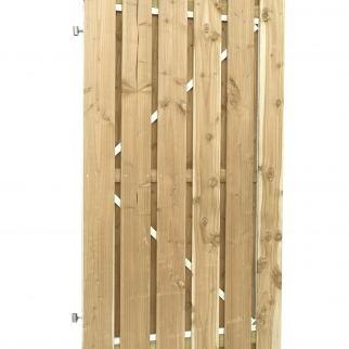 Jumbodeur met slotgat, geschaafd vuren 15 mm op verstelbaar stalen frame 100 x 180 cm, recht vertica