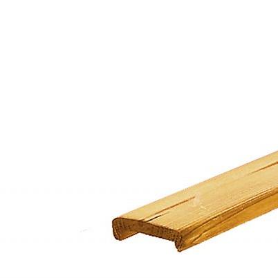 Vuren geschaafde afdeklat met sponning (5,2 cm) 1,9 x 7 x 181,5 cm t.b.v. recht en toogscherm, groen