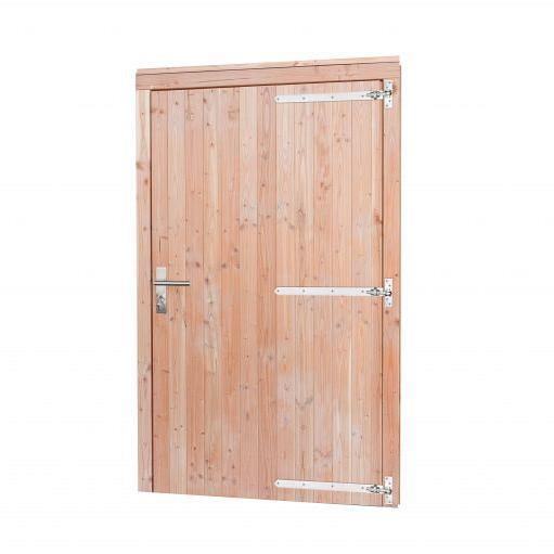 Douglas enkele deur inclusief kozijn extra breed en hoog, rechtsdraaiend, 110 x 214,5 cm, onbehandel