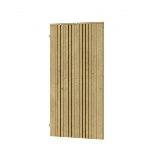 Tuindeur verticaal Elan 100 Excellent op verstelbaar stalen frame, 99 x 190 cm, groen geïmpregneerd.