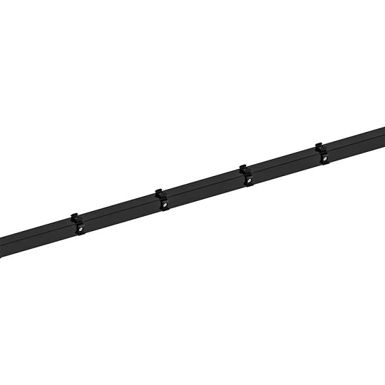 Hillfence metalen hoekpaal inclusief aansluitingset en afdekkap 6 x 6 x 240 cm zwart