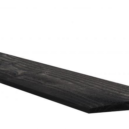 Douglas Zweeds rabat 1 zijde geschaafd, 1 zijde fijnbezaagd 1,1-2,7 x 19,5 x 400 cm, zwart gedompeld