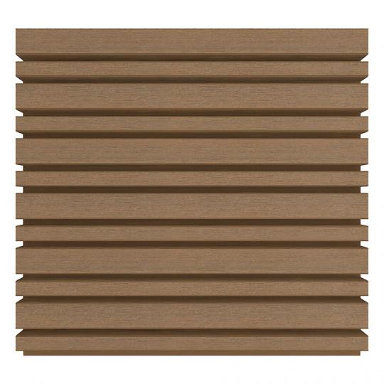 NewTechWood HKC co-extrusie wand bekleding castellation 4325 profiel, 2,5 x 19,6 x 290 cm, Teak.