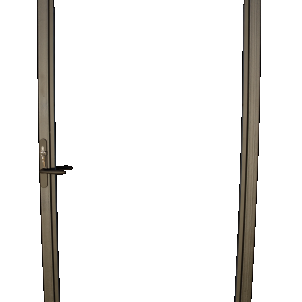 Verstelbaar stalen poortframe 98,5 x 190 cm, inclusief kokerprofiel en slot en beslagset, zwart gepo