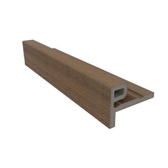 NewTechWood HKC Co-Extrusie Eindprofiel Castellation – Wandbekleding 7 x 5 x 300 cm, Teak