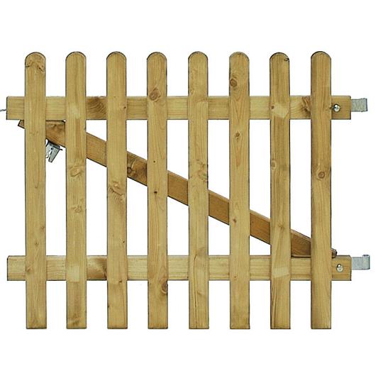 Excellent poort inclusief klinkset, 100 x 80 cm, groen geïmpregneerd.