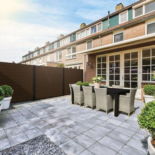 Elephant Lamel Triple Rhombus Houtcomposiet FSC – Co-ex Natural Dark Brown (2 x 14,1 x 180 cm – 6 st