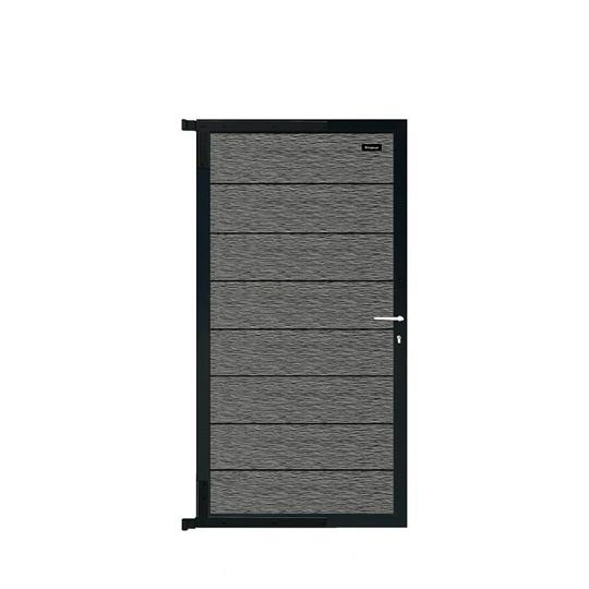 Elephant Tuindeur Modular Evo Houtcomposiet FSC 4x90x174 cm – Co-extrusie Rock Grey / Antraciet met 
