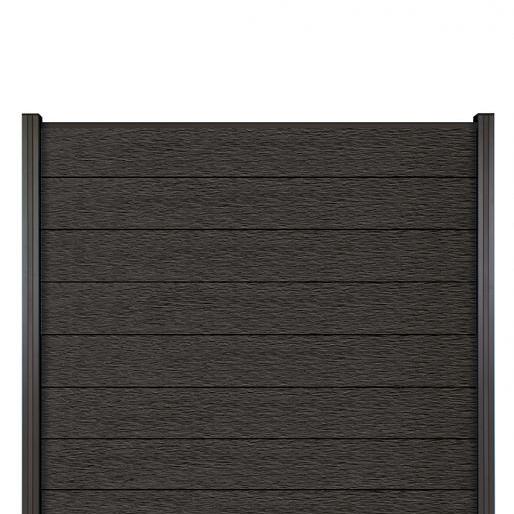 Elephant schutting Modular Evo houtcomposiet FSC 180x180 cm – Co-ex Antraciet met Antraciet Profiele