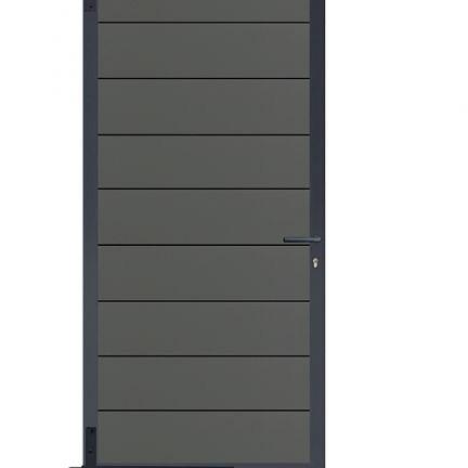 Elephant Tuindeur Modular Evo houtcomposiet FSC 4x90x195 cm – Rock Grey/Antraciet | Inclusief krukke