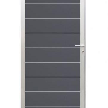 Elephant Tuindeur Modular Evo Houtcomposiet FSC – Rock Grey/Aluminium (4x90x195 cm)