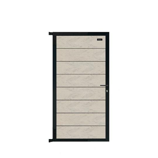 Elephant tuindeur Modular Evo houtcomposiet FSC 4x90x174 cm bicolor grijs– antra profielen + beslag