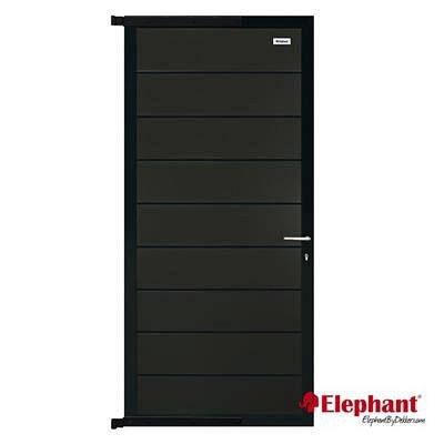 Elephant tuindeur Modular Evo houtcomposiet FSC 4x90x174 cm antraciet – antra profielen + beslag