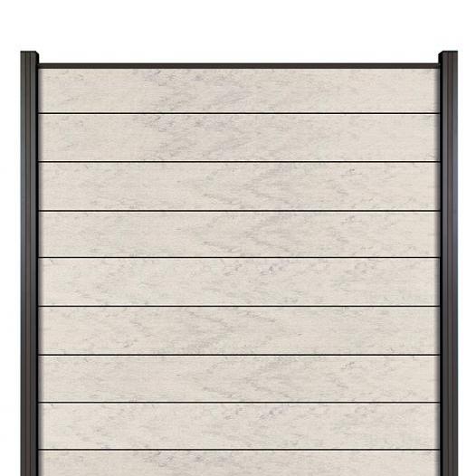 Elephant schutting Modular Evo houtcomposiet FSC 180x200 cm bicolor grijs met antraciet aluminium pr