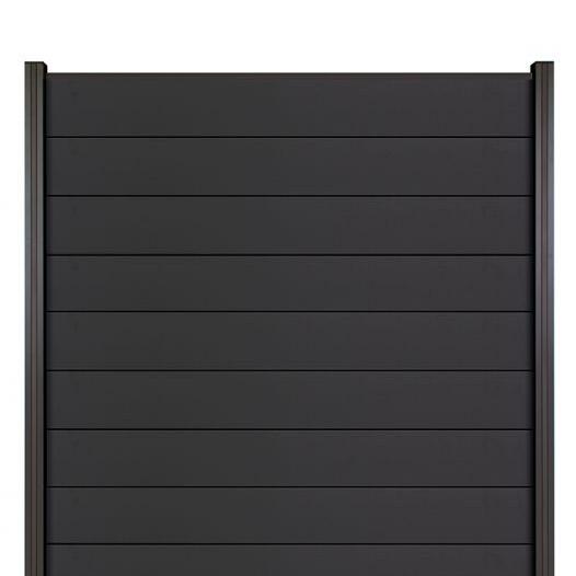 Elephant Schutting Modular Evo Houtcomposiet FSC – 180x200 cm Antraciet met 9 Planken en Antraciet A