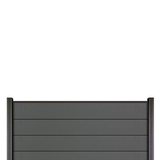 Elephant schutting Modular Evo houtcomposiet FSC 180x97 cm – Rock Grey – 4 planks met antraciet alum