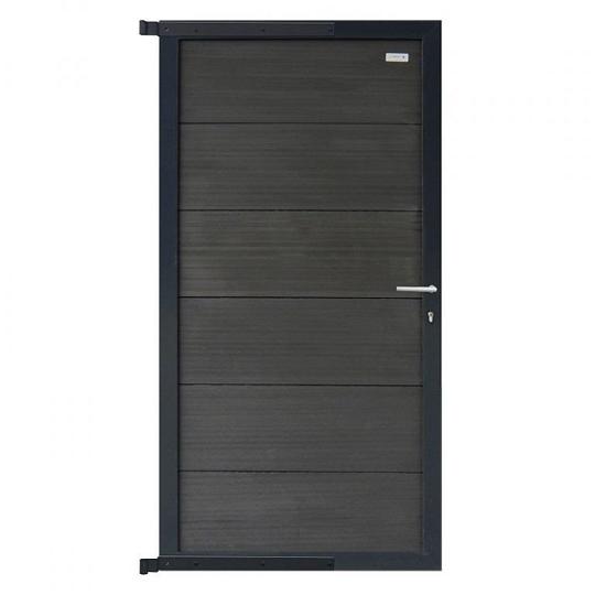 Elephant Tuindeur Forte Houtcomposiet FSC/GRS 4x90x180 cm – Antraciet met Aluminium Beslag