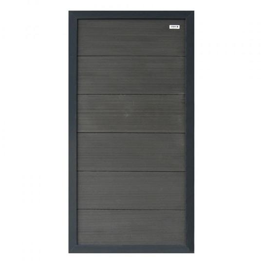 Elephant schutting Forte houtcomposiet FSC/GRS – 4x90x180 cm halfbreed antraciet met  antraciet alum