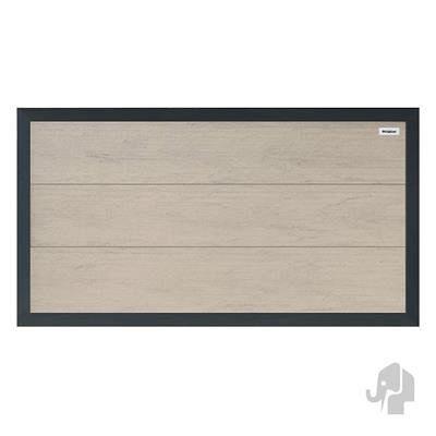 Elephant schutting Forte houtcomposiet FSC/GRS – halfhoog bicolor grijs/antraciet aluminium