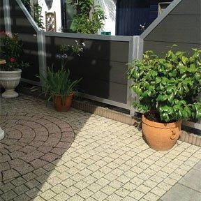 Elephant schutting Forte houtcomposiet FSC/GRS 4x180x180 cm antraciet met aluminium kader