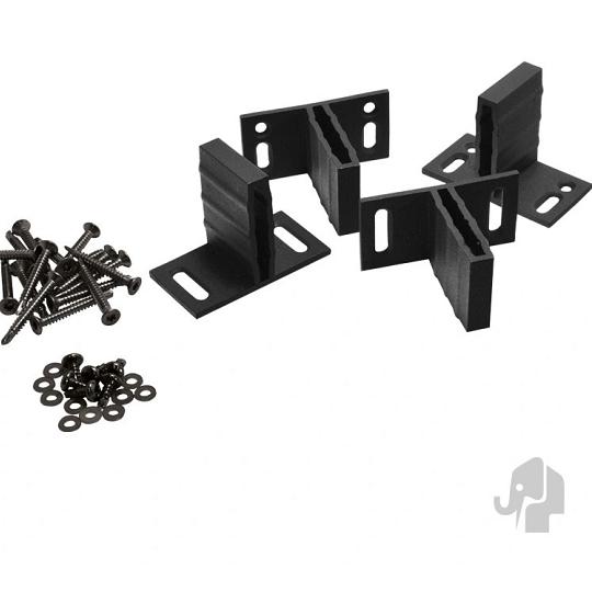 Elephant T-beslagset antraciet – 4 stuks voor houtcomposiet schuttingen