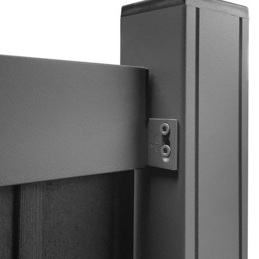 Elephant T-beslagset antraciet – 4 stuks voor houtcomposiet schuttingen
