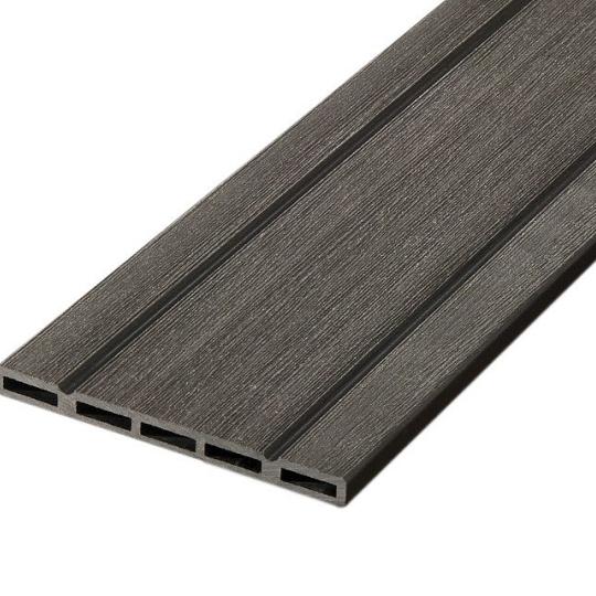 Elephant schuttingplank houtcomposiet FSC/GRS – antraciet met V-groeven (1,3 x 14,5 x 180 cm, 4 stuk