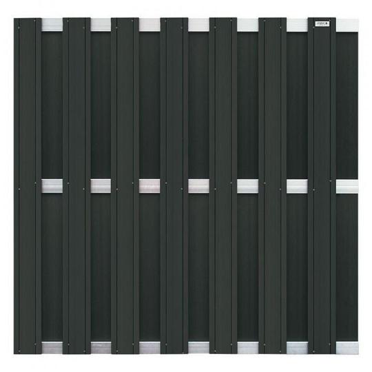 Elephant schuttingplank houtcomposiet FSC/GRS – antraciet met V-groeven (1,3 x 14,5 x 180 cm, 4 stuk