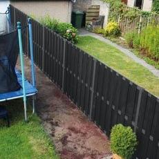 Elephant Schutting Design houtcomposiet FSC/GRS 3,9x90x180 cm halfbreed antraciet met antraciet alu 