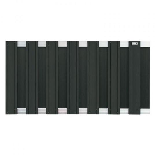 Elephant Schutting Design houtcomposiet halfhoog antraciet – duurzaam en modern