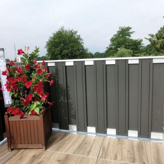 Elephant Schutting Design houtcomposiet halfhoog antraciet – duurzaam en modern