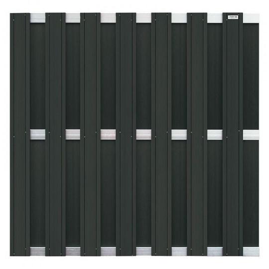 Elephant schutting Design houtcomposiet FSC/GRS 3,9x180x180 cm antraciet met aluminium liggers