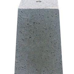 Elephant betonpoer trapezium grijs beton  150x150(240x240)x400mm incl M20 beslagset