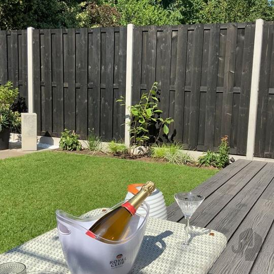 Elephant Tussenpaal Diamantkop Beton Antraciet 8,5 x 8,5 x 280 cm – Voor Rechte Schuttingen