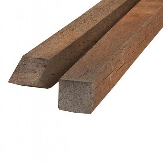 Elephant geschaafde paal Azobé FSC hardhout 6,5x6,5x300 cm – duurzaam, sterk en perfect afgewerkt