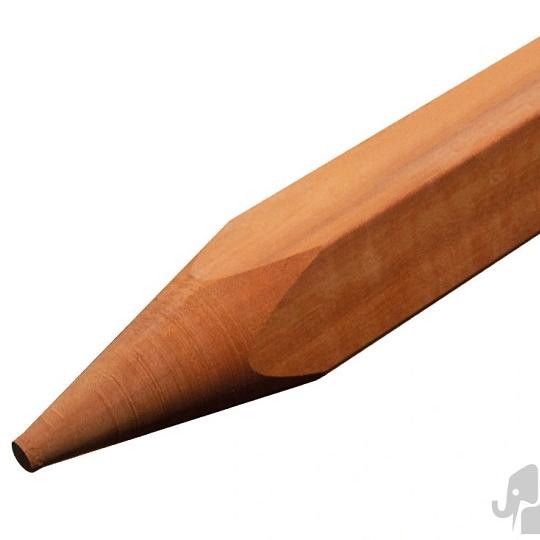 Elephant geschaafde paal Niové FSC hardhout 6x6x275 cm – duurzaam, sterk en perfect afgewerkt